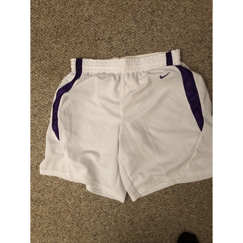 Nike Classic Women’s Basketball‎ Shorts Large 12-14 White Purple NWT Drawstring